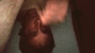 Wanking and cumming into my mouth