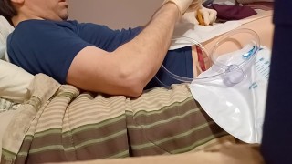 Cathing myself with an almost full bladder