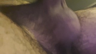 Watch my balls go up and down while I jerk off my uncut cock