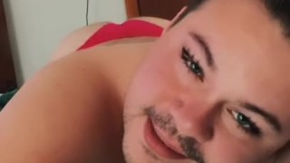 Me in sexy pink thongs
