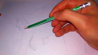 Sexy cartoon woman gets a dick in her pussy