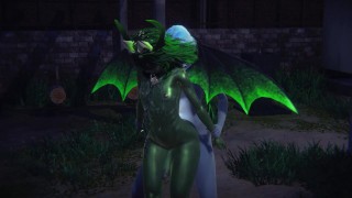 Furry Yaoi Kinky Dragon and Tanuki sex in park