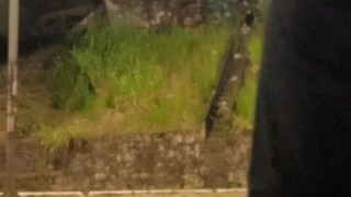 Pissing outdoor