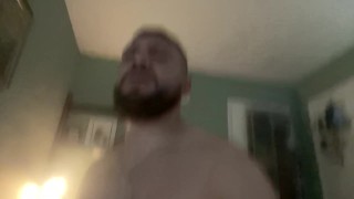 Bearded man and his humongous rod breeds