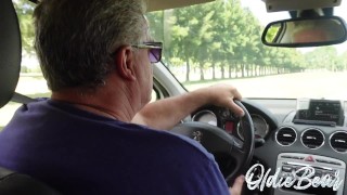 My gay friend record my hairy forearms and big hands behind the wheel while i driving to a sex club