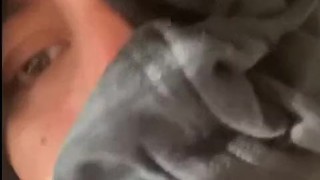 Smelling my rank manscent while jerking off