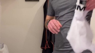 Masturbating and cumming in the toilet