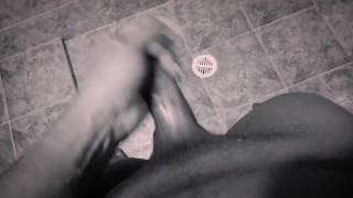 Cuming in the bathroom