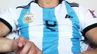 Hung argentinian jerking off