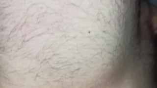 Daddy bear solo masturbation on the massage table