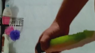 Big vibrator makes my ass drip cum