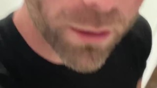 Talking dirty and stroking it in front of the window for the neighbor to see.