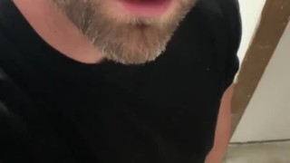 Talking dirty and stroking it in front of the window for the neighbor to see.