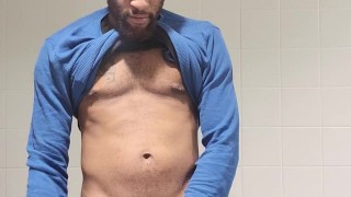 Kennie Jai jerks off at work!!