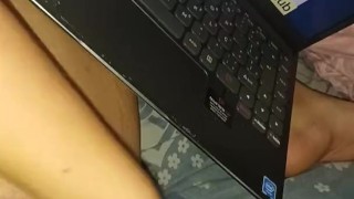 alone at home, I can't stay without a dick, I ejaculated my pussy to both dicks fucking in porn🍆🍆