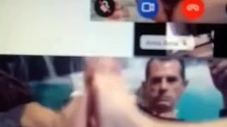 Young Sri Lankan woman films an old man masturbating on cam