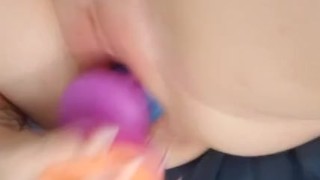 Tight juicy pussy teased by ribbed dragon cock *teaser*