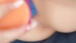 Tight juicy pussy teased by ribbed dragon cock *teaser*