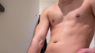 Pissing on clothes before cumming