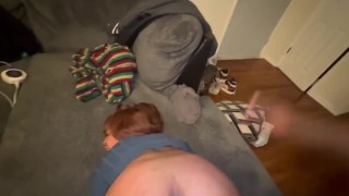 Red putt plug ass up ready for your man dick down my belly come join me I like girl too