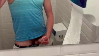 OTTER JERKS OFF IN HOSTEL BATHROOM