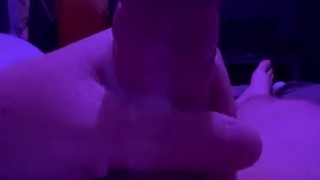 Coating my cock with cum from tenga