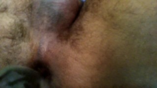 Blue long toenails pumping dick and fucking myself with dildo and plug in clear heels