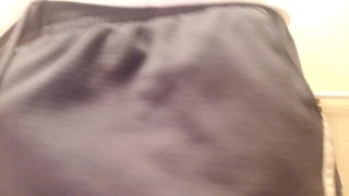 Nice dick print and little jerking off