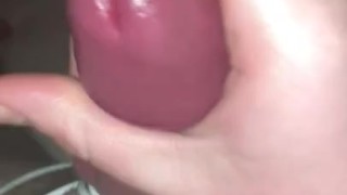Tying my cock with a cable
