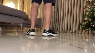 Macrophilia - unaware giant shoe sock foot