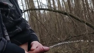 Pissing in the forest