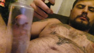 Playing with my new penis pump