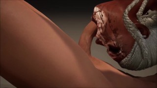 Acrobatic blowjob and split fucking