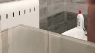 In the bathroom.cumshot masturbation big dick bigload all over you.