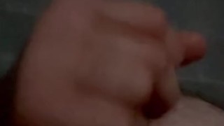 Late night, uncut, unedited solo jerk off session with lots of precum and a messy cumshot