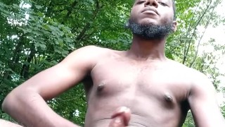 Masturbating outdoors
