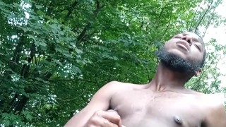 Masturbating outdoors