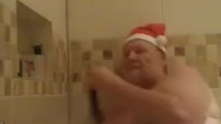 Santa playing with dildo