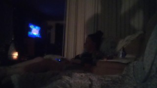 Perverted Latino Guy Caught Jerking Of To Cute Brunette Playing Video Games