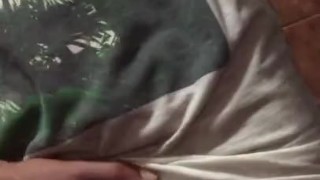 cumming before bed! with a lot of milk