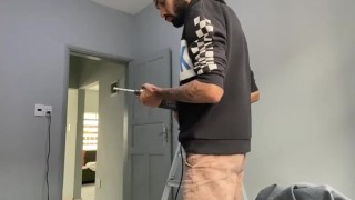 Horny big cock painter