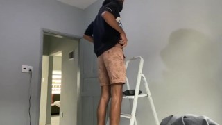 Horny big cock painter