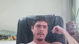 Handsome guy masturbates and eyaculates for you
