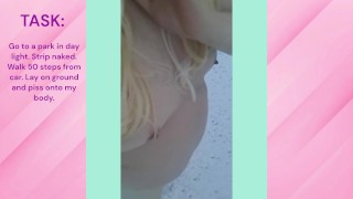 Pissing on Myself Naked in Public!