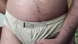Daddy Hairy Black Cock and Underwear Bulge