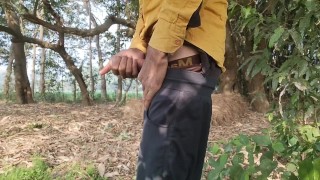Big Lund Masturbation In Public Forest .