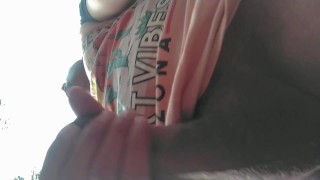 Colombian masturbating in the forest and giving cum