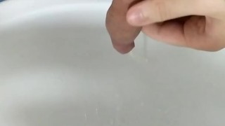 Pissing in sink