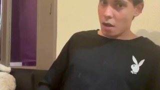 Horny Boy Cum Through Tommy Underwear