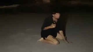 being a sexy bitch on the beach